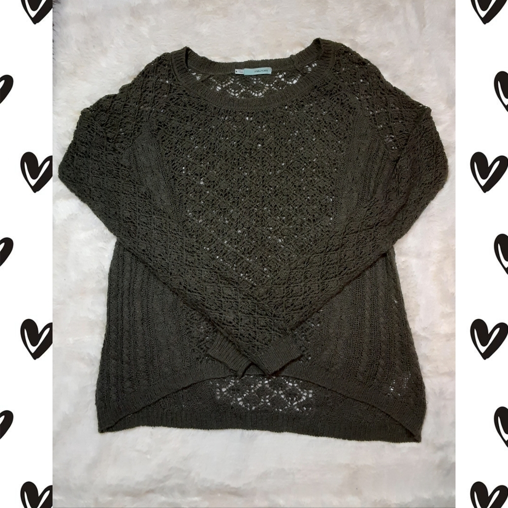 Army Green knit sweater Maurice's long sleeve M